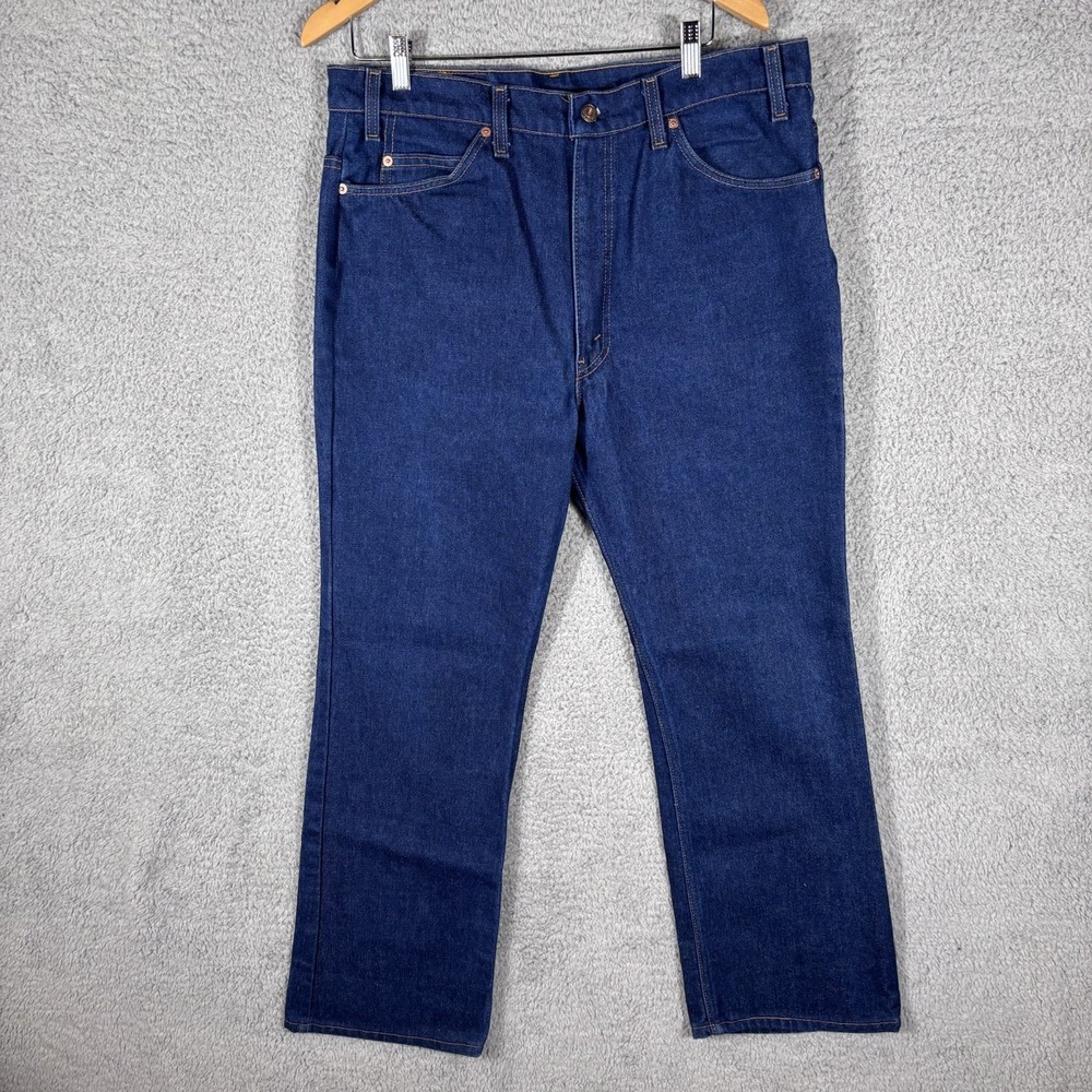 Levi's Vintage Orange Tab Jeans Mens 36x30 Boot Cut Blue Denim Cotton Blend USA
